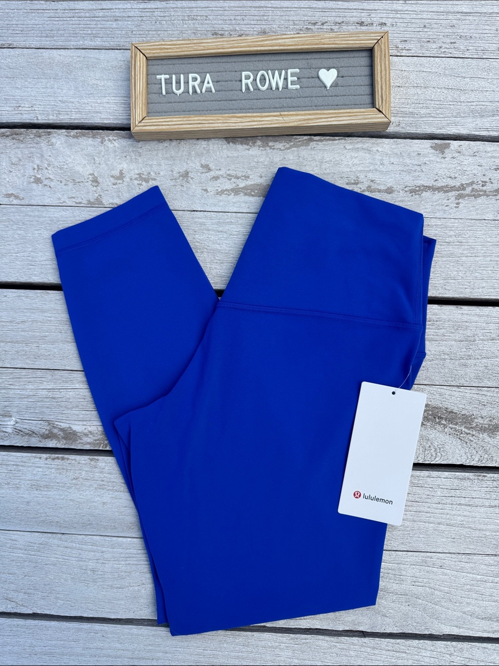 Lululemon Align High Rise Pant 25” Beach Ball Blue Size 12 NWT